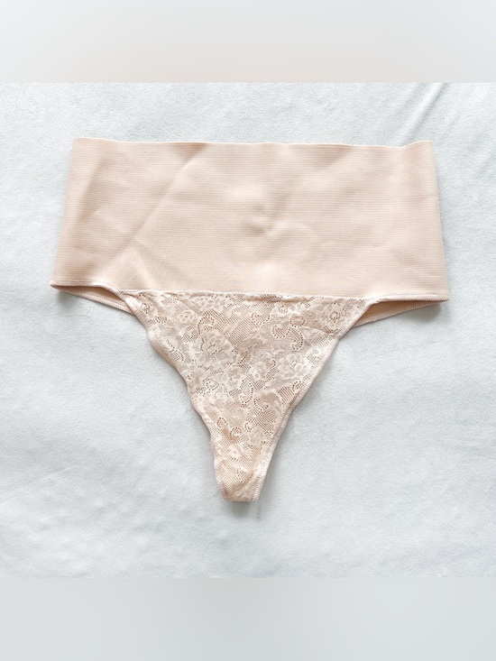 Maidenform Other - Maidenform High-Waist Lace Thong - Light Beige